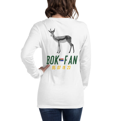 Bok Fans Abroad Long Sleeve White Tee Unisex